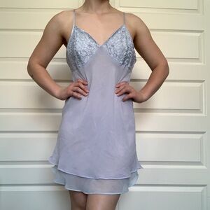 Light purple and baby blue slip
